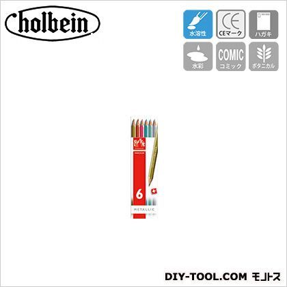 CdA1284-406ファ・ンカラー水溶性色鉛筆メタリック6色セット 1