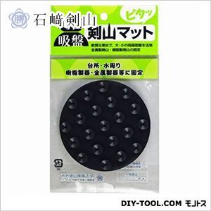 ハナカツ両面吸盤マット丸 黒 90φ 1.