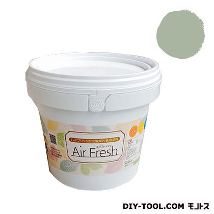 エアフレッシュハイブリット型光触媒内装用塗料 ハーブグリーン 4kg 1
