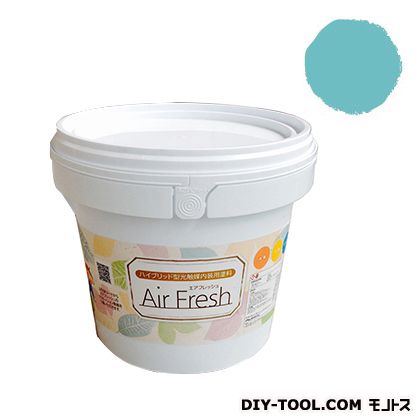 エアフレッシュハイブリット型光触媒内装用塗料 ターコイズブルー 4kg 1