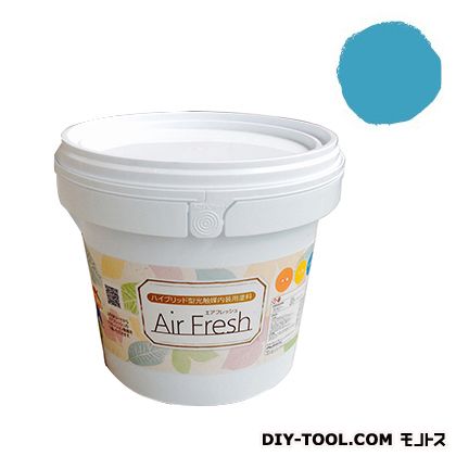 エアフレッシュハイブリット型光触媒内装用塗料 トロピカルブルー 4kg 1