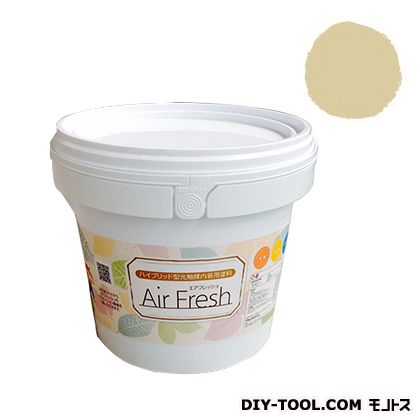 エアフレッシュハイブリット型光触媒内装用塗料 ハニーレモン 4kg 1