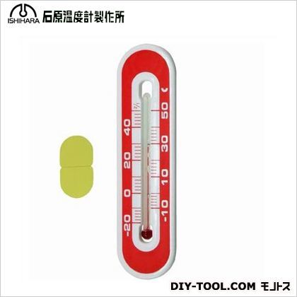 ペタリ0温度計 赤 115x30 1 1