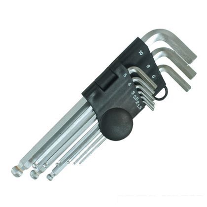 スリーアキシス 9本組ボールポイント L型ヘックスレンチセット セミロングサイズ 12953 1