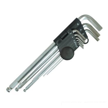 スリーアキシス 9本組ボールポイント ミリサイズレンチセット ロングサイズ 12954 1