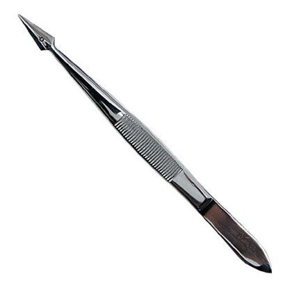 ピーツール 超精密ピンセット ガイドピン付 キザミ付 115mm 04644 1