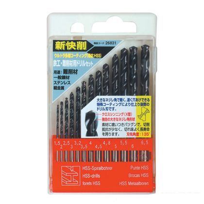 リリーフ 難削用 新快削ドリル ウルトラ多層コーティング 26831 13本組