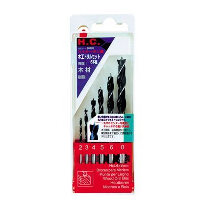イチネンアクセス 木工用ドリル 2-8mm 26789 6本組