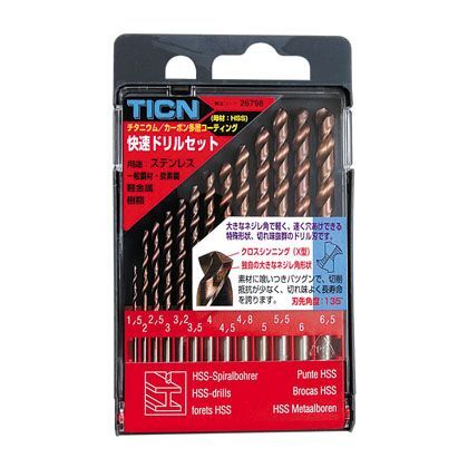快速ドリルHSS6本組