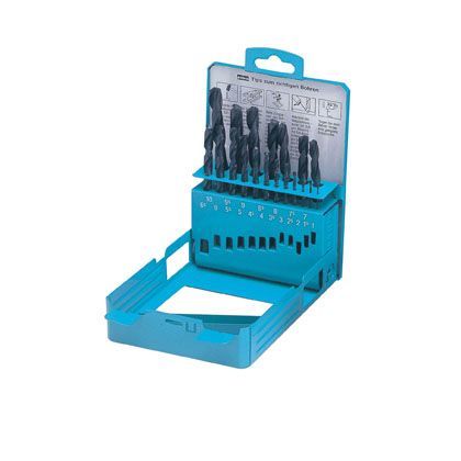 ハイス鋼ドリルセット 黒 26262 19本組