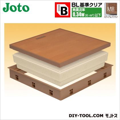 高気密床下点検口 ミディアムブラウン 600×600×77.5mm SPF-R60F12-BL3-MB 1個