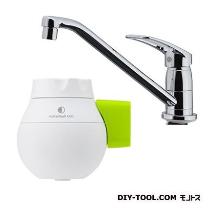 浄水器セット(シングルレバー混合栓+ウォーターボール) ウォーターボール:グリーン 取付穴径30~47ミリ対応 1