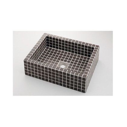 角型洗面器 グレーブラウン 493-143-GB 1点