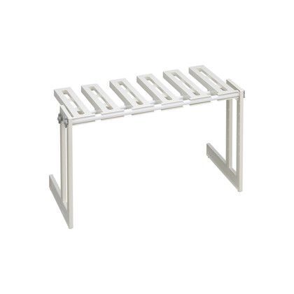 シンク下フリーラック1段 排水トラップを避けて設置 (伸縮タイプ 出し入れ簡単)