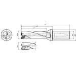 ドリル用ホルダ 210 x 39 x 39 mm S25-DRX170M-3-05 1