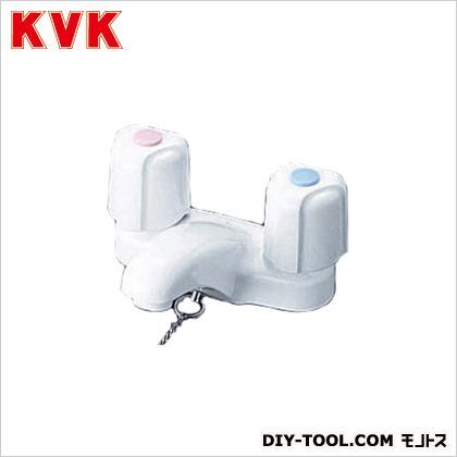 洗面用2ハンドル混合栓ゴム栓付