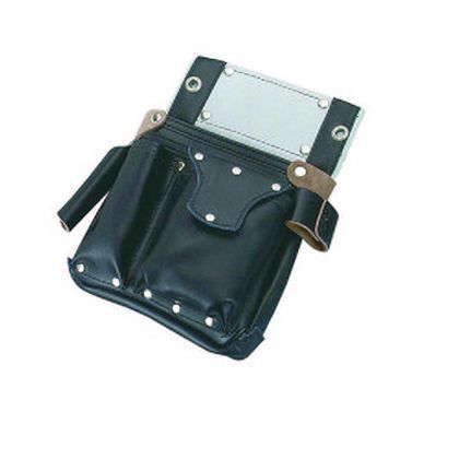 釘袋ポケットフタ付サイド差付 黒 SH-603 1