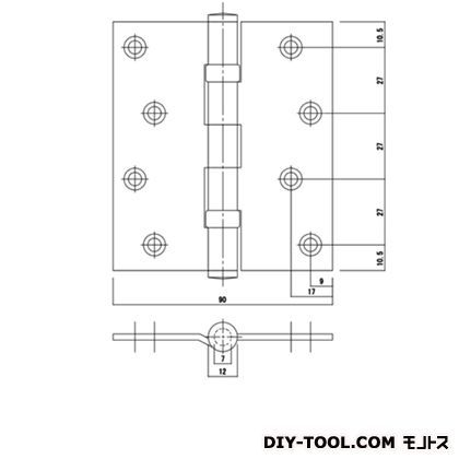 ST義星丁番ベアリング入り HL 2.5×102×89 STB-8 2枚