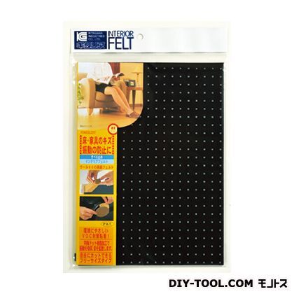 インテリアノンスリップフェルト ブラック 180×250mm厚さ2mm INF-B5-BK 1枚