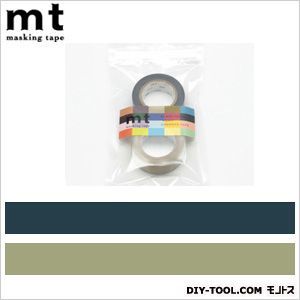 mt2P青鈍×ベージュ 奥行1.5×幅10×高さ18.5cm MT02P091 1