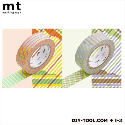 mt2Pストライプチェック・レッド×グリーン 奥行1.5×幅10×高さ18.5cm MT02D055 1