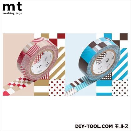 mt2Pミックス・レッド×ブルー 奥行1.5×幅10×高さ18.5cm MT02D056 1