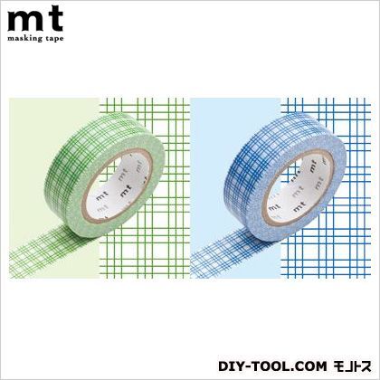 mt2P三枡格子・草×藍 奥行1.5×幅10×高さ18.5cm MT02D060 1
