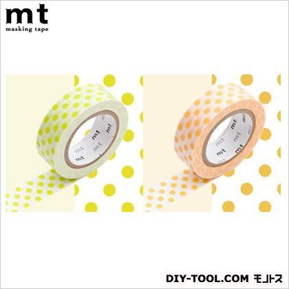 mt2Pドット・萌黄×アプリコット 奥行1.5×幅10×高さ18.5cm MT02D061 1