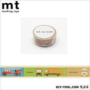 キッズ乗り物マスキングテープ 4×4×1.5cm MT01KID012 1