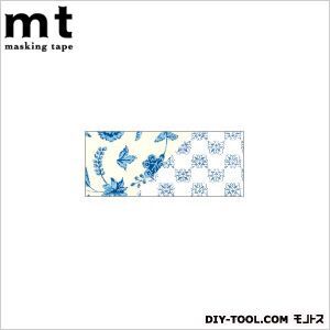 mtマスキングテープ CASA 100mm Flower dark blue R 奥行4.8×幅4.8×高さ10cm MTCA1040 1巻