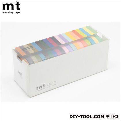 マスキングテープ20色(明るい色2・渋い色2) 奥行6.2×幅16×高さ6.4cm MT20P002 1