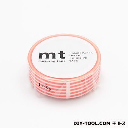 mt1Pボーダー・ブライトオレンジ 15mm×10m MT01D252 1