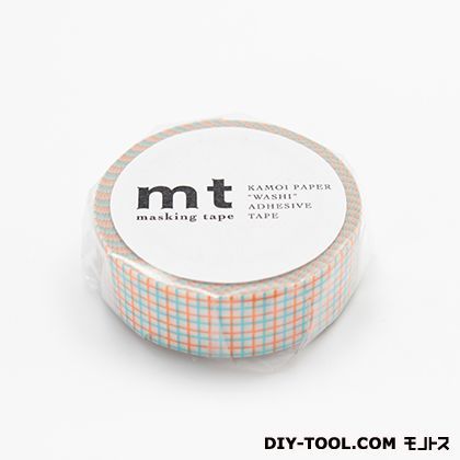 mt1P方眼・アクア×みかん 15mm×10m MT01D270 1