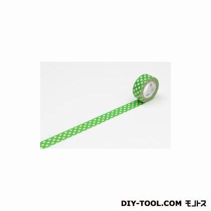 mtfabドット・グリーン×クリ―ム 15mm×3m MTFL1P05 1
