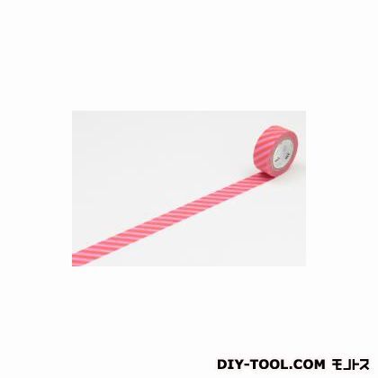 mtfabストライプ・ピンク×レッド 15mm×3m MTFL1P15 1