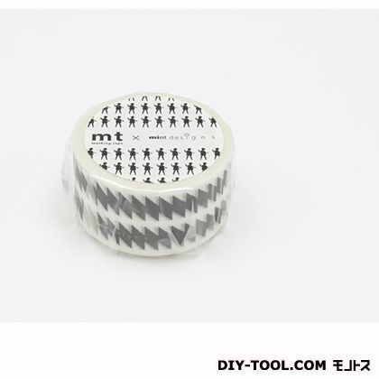 ミントデザインズZIGZAGボーダー・ブラック 24mm×7m MTMINT03 1