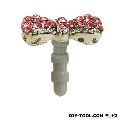 イヤホンジャックアクセサリーリボン ライトローズ KJ-136 1