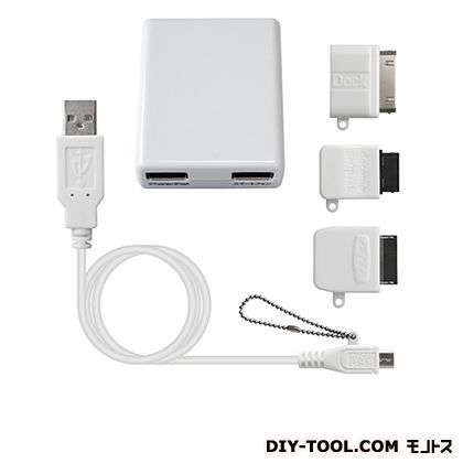 AC充電器USB2ポート2.1AmicroUSB充電ケーブルマルチ