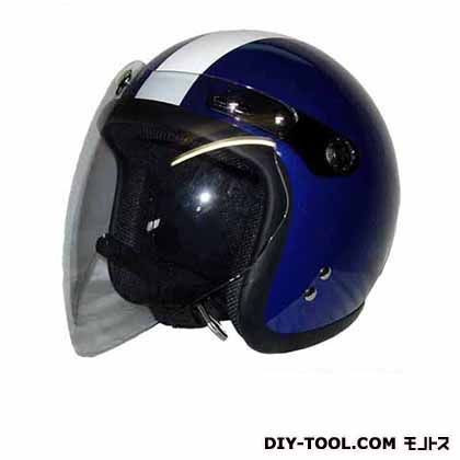 シールド付スモールジェットヘルメット アイボリー/ネイビーフリー SJ-67S 1