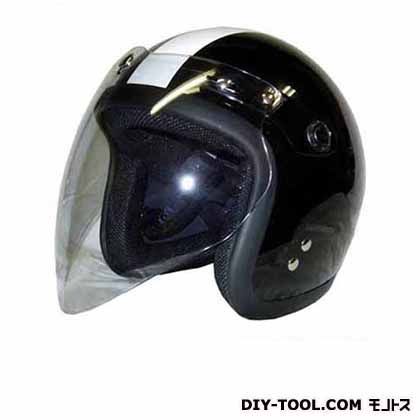 バブルシールド付スモールジェットヘルメットフリー メタリックブラック/チェッカー SJ-68B 1