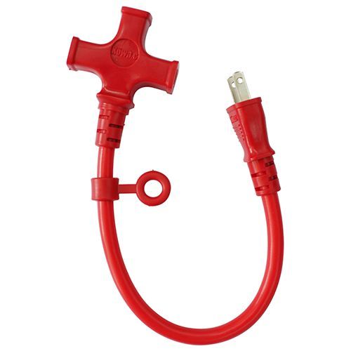 マルチショートタップ2芯3口 KSM29-03 アカ 1点