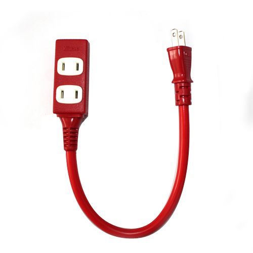 スリムショートタップ2芯3口 KSS33-03 アカ 1点