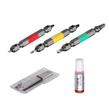 アネックスなめたネジはずしビット3本組カラー塗装仕様ステンレスネジ対応 ANH2-3 1