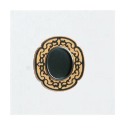 唐草玉子変形引手7390 銀古美/金メッキ 大 58451 1