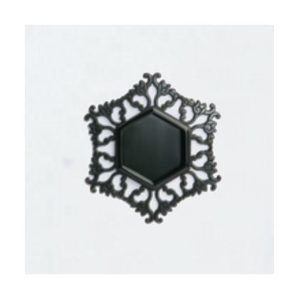 六角唐草変形引手7392 くすべ漆引き 大 58454 1