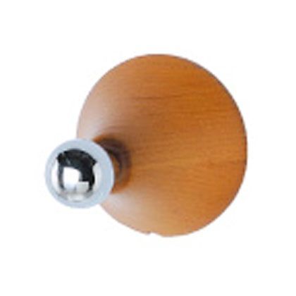 木製フック ライトブラウン 丸座 WSA-FM-LBR 1