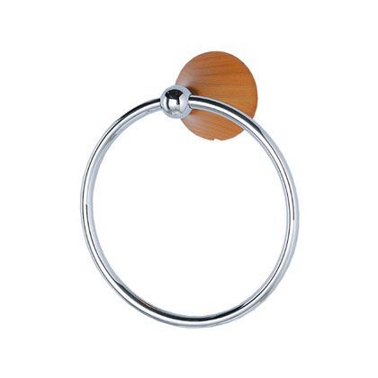 木製タオルリング ライトブラウン 丸座 WSA-TRM-LBR 1