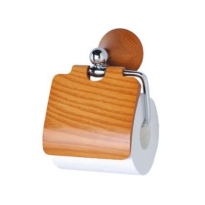 木製ペーパーホルダー ライトブラウン 丸座 WSA-PHM-LBR 1