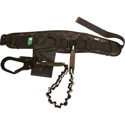 KH龍牙補助帯付安全帯じゃばら式タフアルミ自在環黒/反射 HWS-RY 1