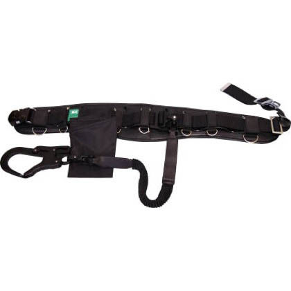 KHKIC補助帯付安全帯じゃばら駕王剣フック自在環アロッキー黒-黒 HGKL-KC 1